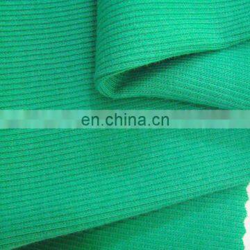 dri fit 100% polyester 1x1 rib knited fabric for collar and cuff trim