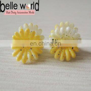 Yellow Flower Colors Small Mini Plastic Hair Claw Clips For Girls Big Brand shining powder Cellulose Aryclic Clamp Jewelry