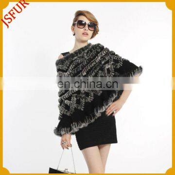 New fashion high quality women's winter rabbit fur made fur shawl