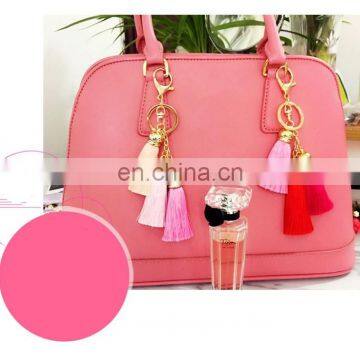 Women Bag Accessory Triple Tassel Charm Key Chain Ring Handbag Ornament