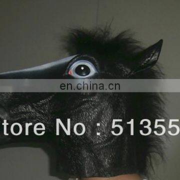 Creepy Popular Brown Animal Mask New Party Mask Halloween Top Sale Horse Head Mask (Brown White Black)