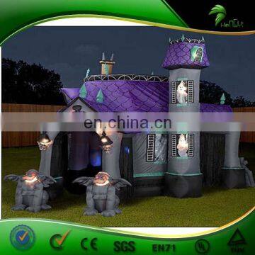 New Products Light Up Halloween LED Lighting Inflatable Halloween Ghost House PVC Halloween DecortationProducts