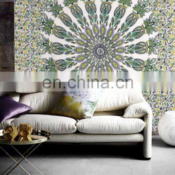 Indian Queen Size Mandala Tapestry, Wall Hanging, Hippie Bohemian Gypsy Beach Throw textile gorgeous Curtain Cotton Fabric Art