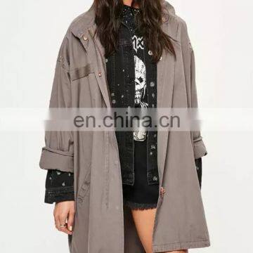 China Supplier OEM Winter 's Coat for Women Ladies Parka Coats With Embroidery Sequin Pattern photo-2