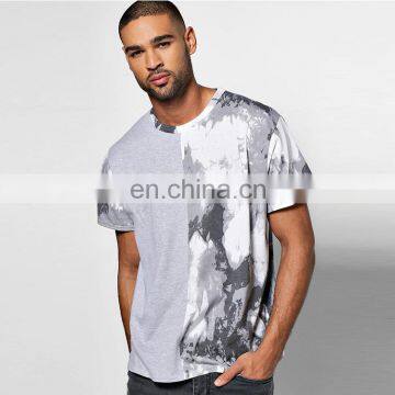 Comfortable tie-dye men summer printing oversized 100% cotton t shirt