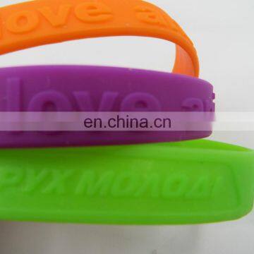 OEM Silicone Bracelet, High Quality Ink Filled Silicone Bracelet With Different Colors, ECO Friendly Silicone Wristband photo-5
