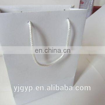 Cheap glossy white shopping paper bag