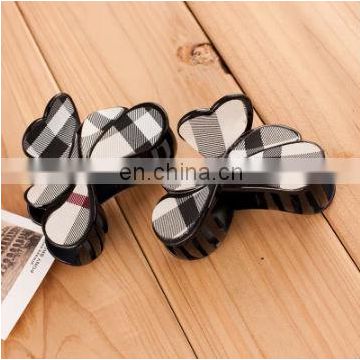 High end butterfly fabric hair claw clips for women