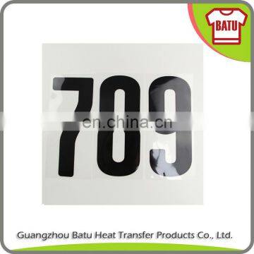 Sports numbers wood grain heat transfer film for clothing