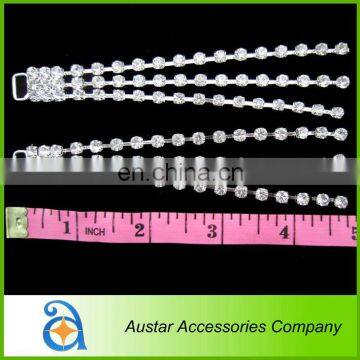 Loose Three Lines rhinestone connector beads