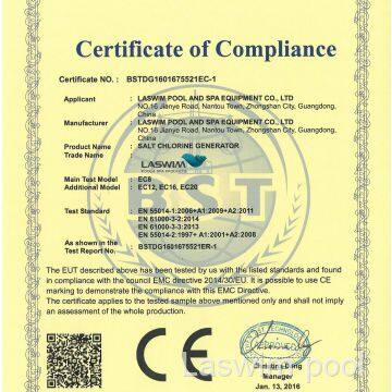 Certificate of Compliance (for EC salt chlorine ge