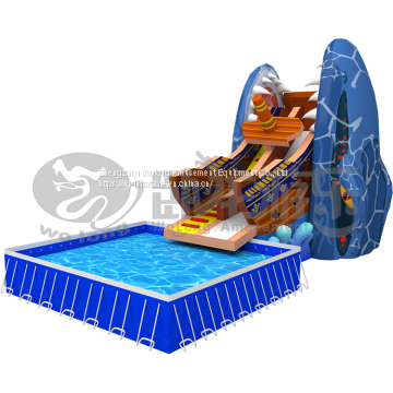 cheap kids swimming pool with slide/inflatable water slide for sale