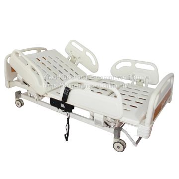 Medical equipment 5 functions electric icu hospital bed 3 crank medical hospital bed