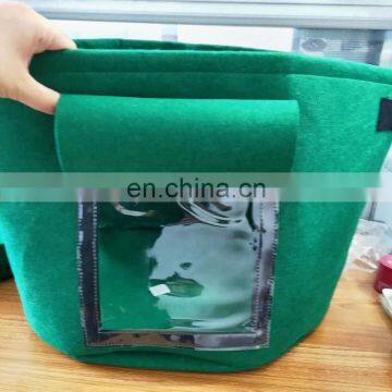 Custom Transparent Window Plant Felt Grow Bags With Handles photo-4
