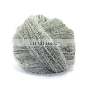 Mixed Colors 100% Merino Wool Yarn Chunky Giant Hand Knitting Blanket Thick Roving Top Bulky Yarn For Blankets photo-3