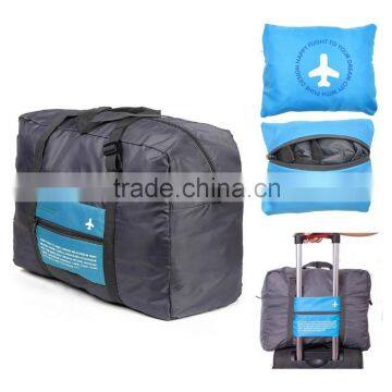 Foldable Super Lightweight Large Capacity Storage Luggage Bag for Travel Camping, Sports Gear or Gym, can attach on the handle