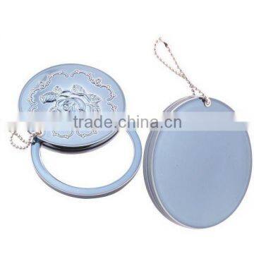 plastic compact mirror with keychain