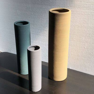 Retro Style Drawing Ceramic Vase, Softdecoration Vase For Living Room photo-5