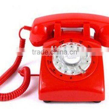 home appliance retro telephone with rotary dial key