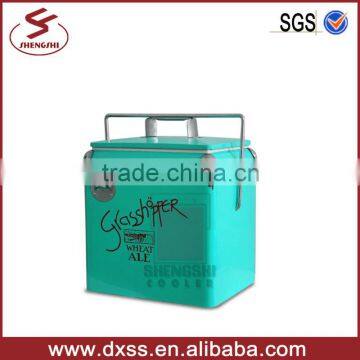 Portable cooler box metal cool box ice storage bins