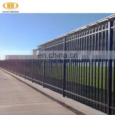 High quality cheap used decorative metal galvanized wrought iron tubular steel picket fence panel