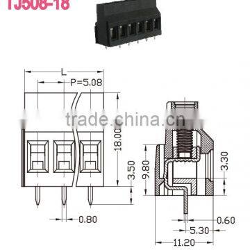 China 10A 5.08 Screw Terminal Block Screw Clamp Terminal Blocks for Generators photo-2