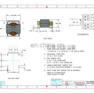 5.6KW Power High Frequency Planar Transformer High Voltage High Power Planar Transformer photo-3