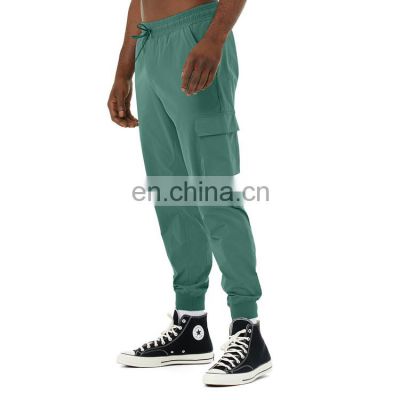 custom outdoor casual Men army green with outside pocket sweatpants trousers men jogger track pants