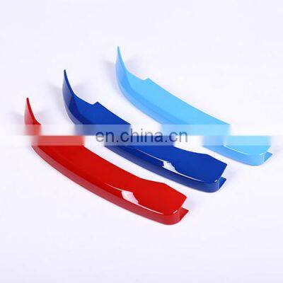 For BMW X1 F48 Accessories ABS Front Grill Stripes Cover Trim Decoration Sport Stripes Emblems 3D Stickers Car Styling