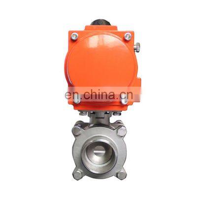 COVNA DN50 2 Inch 2 Way 3 PCS 1000 WOG 316 Stainless Steel Pneumatic Actuated Butt Weld Ball Valve photo-4