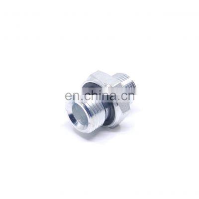 Metric 24 Degrees Cone Hydraulic Seat Male Threaded Straight Hydraulic Pipe Fitting With O Ring