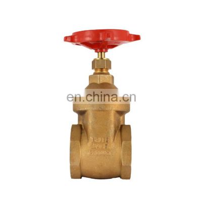 LIRLEE Durable Water Control turning handle wheel press fix brass 4 inch sluice gate valve