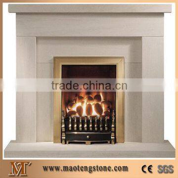 elegant contemproty stone materials fireplace