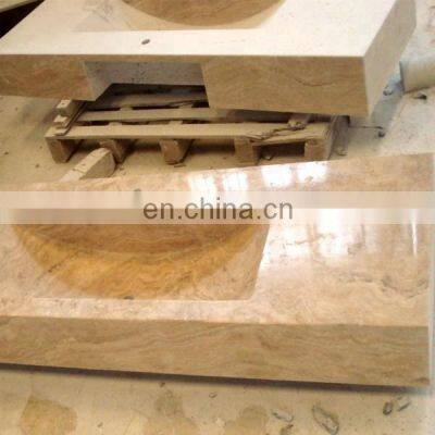 Maple Red Granite Stone Round Bathroom Sink photo-2