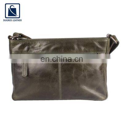 Elegant Design Luxury Polyester Lining Material Good Quality Wholesale Genuine Leather Women Sling Bag for Women