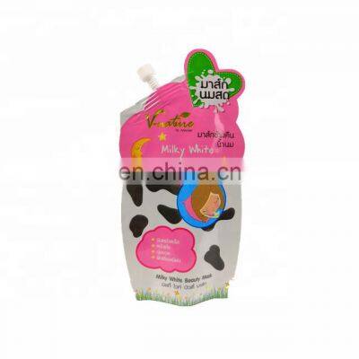 China Manufacturer Custom Cosmetic Foil Sachet Cream Sample Packaging Bag Shaped Spout Pouch photo-4
