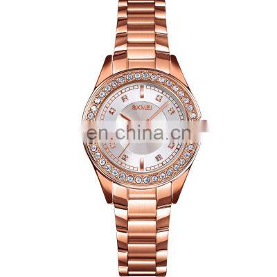 1534 Women Diamond Bangle Watch and Premium Crystal Bracelet round analog wristwatch quartz luxury fashion