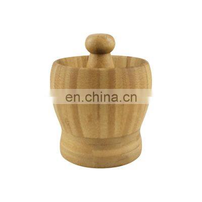Bamboo Mortar and Pestle Garlic Press Ginger Crusher Spices Grinding Set Garlic Mincer Herb Spice Masher Grinder Chopper Kitchen photo-4
