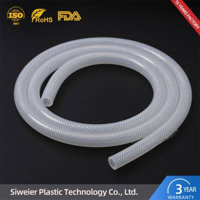 High Quality Transparent Braided Silicone Hose Elastic Platinum Cured Reinforced Tube