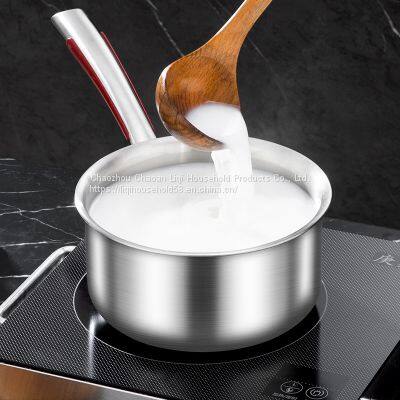 Stainless Steel Single Handle Milk Pot With Three Layers of Steel photo-2