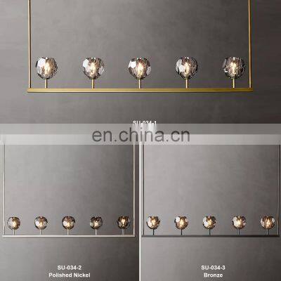 Modern Crystal Molecular Chandelier Ceiling Lighting Fixture for Living Room Bedroom Dining Room Kitchen Island Foyer Lobby