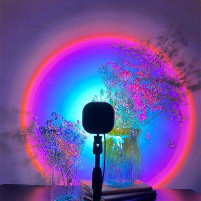 Romantic Rainbow Table Lamp Decoration Sun Rise Sunset Projection Lamp Sunset Light photo-2
