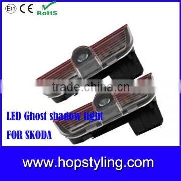 china exporter LED Car light/Car door logo light for Skoda Superb 2008~/ wireless easy to install logo light