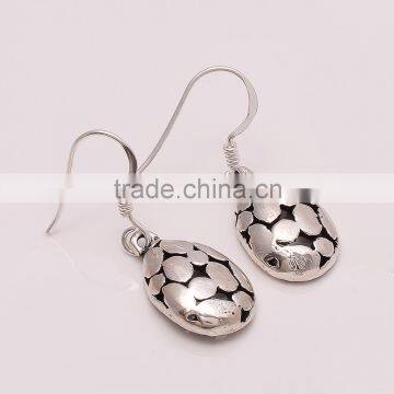 925 SOLID STERLING FINE SILVER PLAIN SILVER EARRINGS