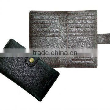 Bifold leather business card holder