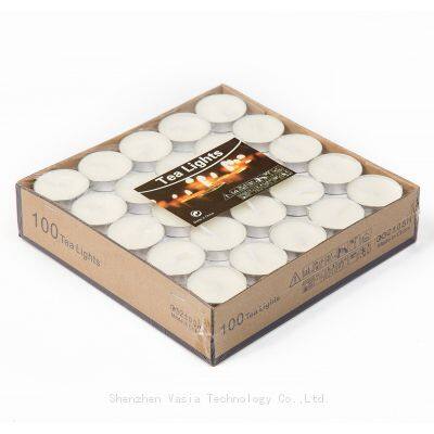 Factory Direct Sale Best Price Small Paraffin White Tealight Candles for Wedding Christmas Halloween Decor Bulk
