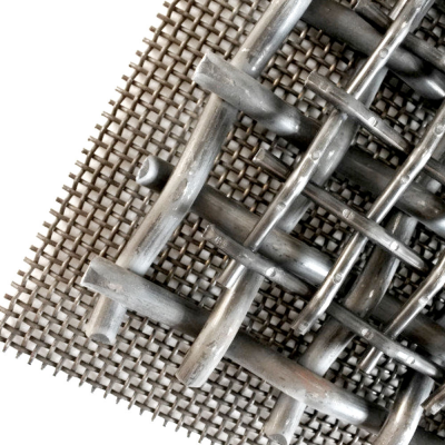 Plain Weave Wear Resistant Manganese Steel Wire Crimp Mesh Screen Vibrating Screening for Mining / Coal Washing photo-1