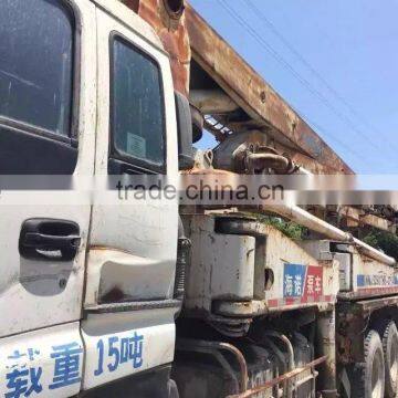 Cheapest concrete pump truck Hainuo 37 meters concrete pump truck used condition Hainuo 37m pump truck second hand 37m 26000USD