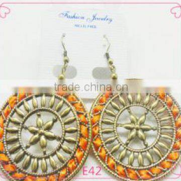 most popular beautiful design handmade earring big circle earrings for girls