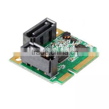 RAID 2-Ports SATA 3.0 mini PCIe Controller Card mini PCI-e to Dual SATA III 6Gb converter + RAID0 RAID1 JOBD bracket